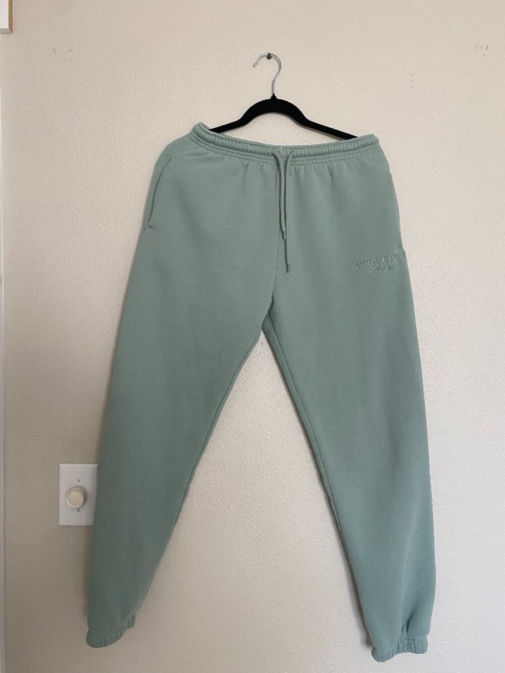 White Fox Sage Green Sweat Pants